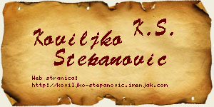 Koviljko Stepanović vizit kartica